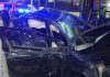 Un auto quedó destruido tras colisionar con un colectivo de línea en el barrio de Palermo