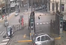 Video: chocó un auto, atropelló a dos peatones y quedó detenida por manejar con una licencia trucha