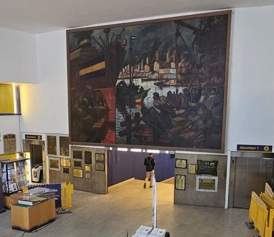 Boca Juniors restaurará el histórico cuadro pintado por Benito Quinquela Martín exhibido en el hall de la Bombonera: “Puede valer millones”