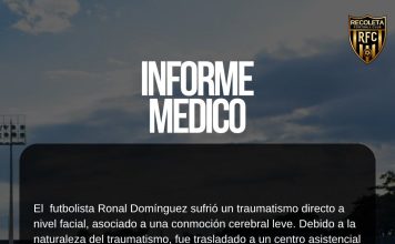 Espeluznante lesión en Paraguay: un arquero argentino fracturó a su compañero de un rodillazo en la cara y lo mandó al hospital
