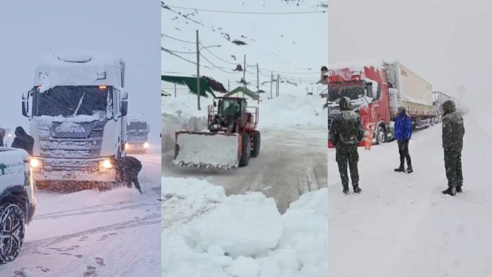 Temporal de nieve en Neuquén: rutas restringidas, camiones varados y suspensión de clases