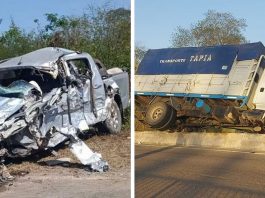 Brutal choque en Misiones: un adolescente manejaba una camioneta y provocó un accidente fatal que dejó dos muertos