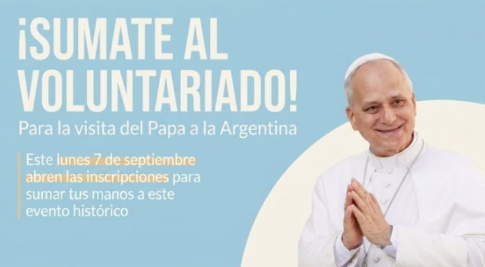 Buscan voluntarios para colaborar con la organización de la visita del Papa León XIV a la Argentina: los requisitos y cómo inscribirse