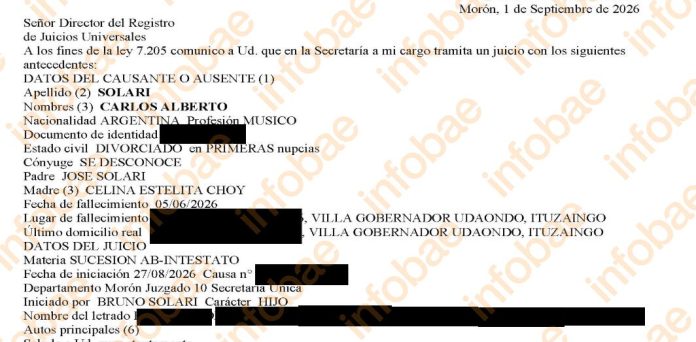 Comenzó la sucesión para controlar la fortuna del Indio Solari: ¿qué pasa con su testamento?
