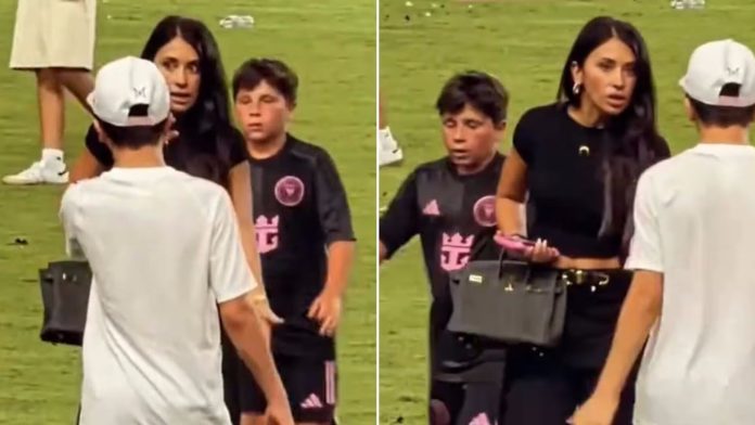 El reto de Antonela Roccuzzo a Thiago que la TV no mostró en pleno festejo del título de Messi en Inter Miami