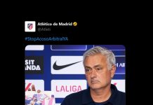 La burla del Atlético de Madrid a Mourinho tras su reclamo contra el arbitraje en la derrota del Real Madrid en el derbi