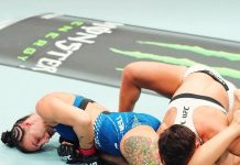 La espectacular pirueta con la que una luchadora se impuso en UFC y es candidata a la mejor sumisión del año: «Esto pasa si despiertas al oso»