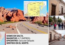 Salta registró un sismo de 4,7 y el temblor se percibió en varias ciudades del norte argentino
