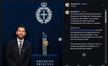 El sentido mensaje de Lionel Messi tras recibir el Premio Princesa de Asturias en España: “Es un honor”
