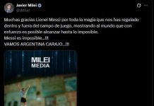 El video que compartió Javier Milei por la despedida de Lionel Messi de la selección argentina