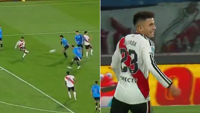 Enganche hacia adentro y remate inatajable: el golazo de Thiago Almada que cerró el triunfo de River Plate frente a Belgrano