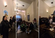 Estudiantes universitarios realizaron una sentada en el Palacio Pizzurno y pidieron que se aplique la Ley de Financiamiento