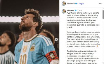 La emotiva carta de Messi tras su despedida de la selección argentina: “Me quedaron muchas cosas por decir”