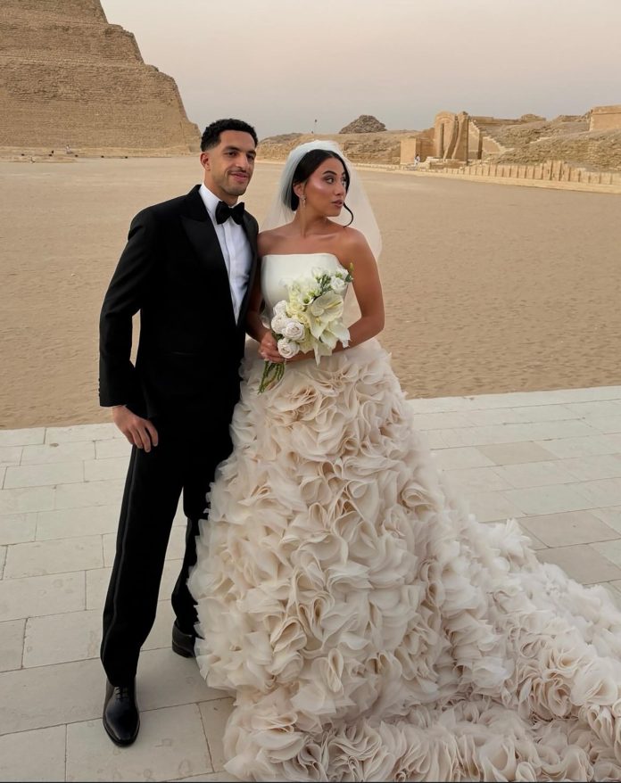 Las imágenes del espectacular casamiento de un figura del fútbol en las pirámides de Egipto