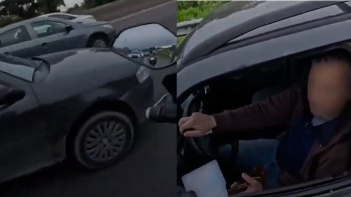 “Tengo que ir a operar”: circulaba por la banquina con el celular, lo detuvieron y deberá pagar una multa millonaria