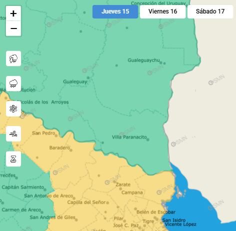 Tormentas en el Área Metropolitana de Buenos Aires: el SMN lanzó un alerta amarilla y avanza un frente frío